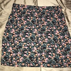 Flowered Mini Skirt
